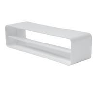 Repa Market Conector de alcantarillado rectangular de 220 x 55 mm con válvula - Firewall antireflujo integrado - Sistema de ventilación, calefacción, refrigeración