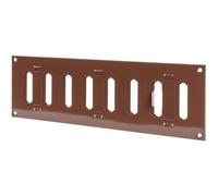 Repa Market Cubierta de ventilación de pared de aire ajustable marrón de 12 x 4 pulgadas (dimensiones exteriores), rejilla de metal para interiores y exteriores, ventilación de refrigeración para el