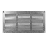 Repa Market galvanizado Cubierta de ventilación de aire resistente a los arañazos de 300 x 150 mm (dimensiones exteriores) - Cubierta de rejilla de acero galvanizado con pantalla de malla/pared