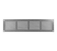 Repa Market galvanizado Cubierta de ventilación de aire resistente a los arañazos de 400 x 100 mm (dimensiones exteriores) - Cubierta de rejilla de acero galvanizado con pantalla de malla/pared