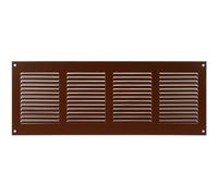 Repa Market marróne Cubierta de ventilación de aire resistente a los arañazos de 400 x 150 mm (dimensiones exteriores) - Cubierta de rejilla de acero galvanizado con pantalla de malla/pared