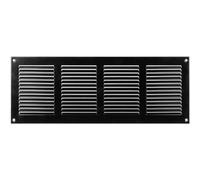 Repa Market negra Cubierta de ventilación de aire resistente a los arañazos de 400 x 150 mm (dimensiones exteriores) - Cubierta de rejilla de acero galvanizado con pantalla de malla/pared