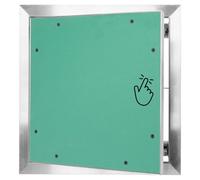 Repa Market Puerta de panel de acceso de 300 x 300 mm, paneles de yeso para uso en interiores, placa de cubierta de solapa de apertura con placa de yeso, cerradura de puerta de caja