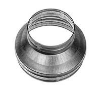 Repa Market Reductor de conducto redondo macho de 200 a 160 mm, acoplador de tubería de acero galvanizado, acoplamiento para sistemas de ventilación de conductos redondos, calefacción