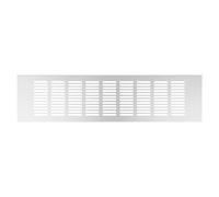 Repa Market Rejilla de ventilación plateada de 400 x 100 mm, cubierta de ventilación de aluminio para zócalo de cocina, armario, puerta, suelo, pared, elegante registro de ventilación de muebles
