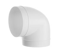 Repa Market Tubo de conducto de 125 mm, manguera de codo de 90 grados, conector de curva de tubo redondo de 125 mm