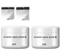 Repairing Cracks On Ceramics - Ceramic RepairPaste - Tile RepairPaste - Tile RepairAgent Glue - CeramicTile Repair Paste - CeramicPaste Tile Glue Strong Adhesive (50G+50G)
