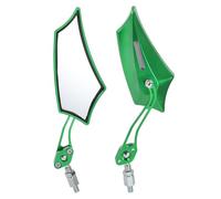 REPAIROCK 1 Juego de Espejos Retrovisores para Motocicleta Bar End Side Mirrors Montaje Universal Ajustable Aleación de Aluminio Plástico Verde M10 M8 Forma Prismática