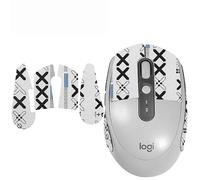 Repalcement Mouse - Cinta antideslizante de agarre, calcomanías para mouse Logitech M590 M585, mitad blanca