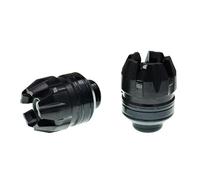 Reparación Almohadilla Deslizante de Marco Colorido for Motocicleta, Accesorios de protección for Motocross Exterior(Black)