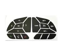 Reparación Botones Volante Compatible Con Dodge Para Charger 2016-2022 1 Juego De Calcomanías Negras Para Botones De Volante De Coche, Pegatinas Para Reparación De Botones