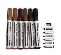 Reparación de arañazos de muebles | Juego de rotuladores de reparación de arañazos de madera de 6 colores - Juego de herramientas de reparación profesional para manchas, arañazos, suelos de