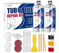 Reparación de Bañeras y Azulejos - Series de Colores Múltiples en el Kit de Reparación de Ceramica para Peparar Rasguños, Abolladuras y Agujeros en la Bañera, Piso de Azulejos, Fregadero, Baño