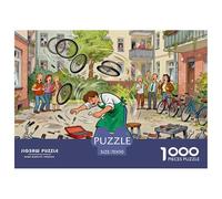 Reparación de Bicicletas en apartamento de Berlín Puzzle De Madera Impermeable Puzzles De 1000 Piezas para Adultos Divertido Rompecabezas Juegos Desafiantes