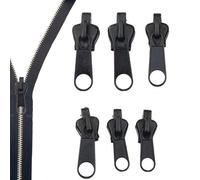 Reparación de cabeza de bisagra - 6 piezas juego de extractores para la cabeza de la bisagra del fijador de cremallera portátil - Kit de reparación del deslizador de cremallera desmontable Reemplazo