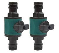 Reparación de conector de manguera igual de jardín, 2 uds., 16MM, con válvula de cierre, adaptador de tubo de grifo, junta rápida for riego