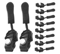 Reparación de cremallera, cabezal de cremallera | Tirazip fijo de 10 piezas | Reemplazo fijo del kit deslizador de reemplazo para chaqueta, mochila, equipaje, saco