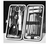 Reparación de las uñas, Juego de manicura for el cuidado de las uñas, herramientas for el cuidado de la pedicura, cortaúñas/kit de pedicura de acero inoxidable, juego de 19 piezas de cortaúñas de acer