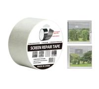 Reparación de Mosquitera para Ventana | Barrera de Cinta Autoadhesiva de Malla de Vidrio Flexible | Kit Reposición Mosquitera | para Patio, Porche, Autocaravana, Balcón, Tienda, Camper, Apartamento