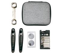Reparación de neumáticos de bicicleta de carretera con bolsa de almacenamiento para bicicletas, accesorios de mantenimiento de ciclismo, destornillador multifunción duradero, llaves de vaso