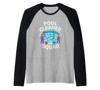 reparación de piscinas brigada de limpieza de piscinas Camiseta Manga Raglan
