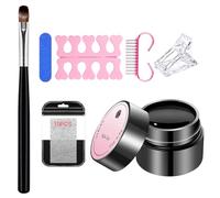 Reparación de uñas rotas, kit de gel de pegamento, diseño compacto con pinzas de cepillo, ayuda práctica para el cuidado de la manicura, accesorio de belleza, gel fortalecedor confiable para mujeres,