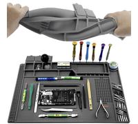 Reparación magnética resistente al calor y estera de soldadura silicona 30x45 gris 22727