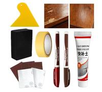 Reparación rápida de madera, juego de marcadores de retoque, relleno de madera con fácil aplicación, de reparación de cubierta de arañazos, herramientas domésticas con mezcla natural