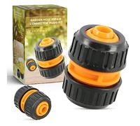 Reparador de manguera de jardín, 1/2 x 1/2, acoplador de manguera, adaptador de conexión, conector de manguera de agua, conexión de dos mangueras, extensión de accesorios de jardín