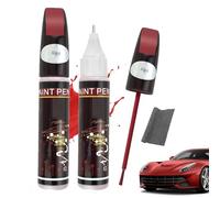 Reparador de Reparador Arañazos Coche,Rojo Rotulador Arañazos Coche,Reparación de Rayones de Coche 2-en-1,Bolígrafo Quita Arañazos Coche,Cubre y Repara Pequeños Rayones en tu Auto Bicicleta,2 Piezas