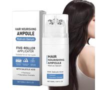 reparador para el cabello, masaje del cuero cabelludo, ayuda para el peinado con gotas ligeras, con efecto brillante, 4 x 10,8 cm, botella compacta enrollable para uso diario