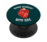 Repararse con amor Arte Kintsugi de cerámica japonesa PopSockets PopGrip Adhesivo