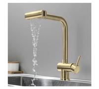 Reparte de la cocina del grifo de cocina de la cascada 360 ° Rotación fría y la cubierta caliente Montada de la cubierta del fregadero 4 formas en que los métodos de salida de agua toque, fácil