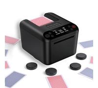 Repartidor Automático de Cartas - Giro 180°/360° para 1-3 Barajas, 2-12 Jugadores con 4 Mandos a Distancia | Modos de Juego Integrados, Recargable y Silencioso para Poker, Blackjack, Texas Holdem, UNO