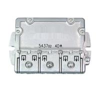 Repartidor de señal 4 salidas, compatible con ICT, ideal para distribución de TV y telecomunicaciones en instalaciones múltiples.