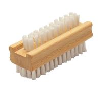Repaso de limpieza de uñas de doble cara -cepillo de limpieza de uñas de doble cara | Cepillo exfoliante de falla | Mango vacío natural para mujeres hombres niños de uso diario Ho