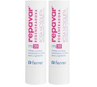 Repavar - Bálsamo Labial - Rosa Mosqueta y Protección Solar SPF 20 - Protector Labial Intensivo Regenerador - Hidrata, Protege y Repara la Nariz y los Labios - Apto para Niños y Adultos - 4g