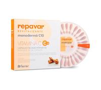 Repavar Revitalizante - Cápsulas Faciales Intensivas Monoderma - Elaboradas con Vitamina C - Tratamiento Antimanchas y Antienvejecimiento - 28 Cápsulas Monodosis