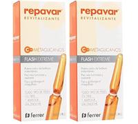 Repavar Revitalizante - Sérum Metaglicanos Flash Extreme - Efecto Tensor Inmediato - Elaborado con Vitamina C - Piel más Luminosa y Radiante - Fija el Maquillaje - 1 Ampolla de 1 ml (Paquete de 2)
