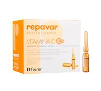 Repavar Revitalizante - Vitamina C Activa para el Cuidado Facial - Previene el Envejecimiento - Tratamiento Reafirmante y Revitalizante Intensivo - 20 Ampollas de 1 ml