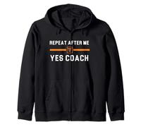 Repeat After Me Yes Entrenador Baloncesto Divertido Deportes Hombres Mujeres Sudadera con Capucha