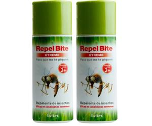 REPEL BITE XTREME Aerosol 100 ml. Eficaz Antimosquitos. DEET. Protección durante 6-8 horas. 100 ml. (Paquete de 2)