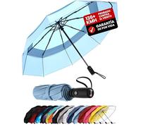Repel Paraguas plegable Antiviento y - Apertura automática fácil - Paraguas Grande, Guarda Chuva Compacto y Duradero, Estructura de Fibra de Vidrio Resistente - Cabe en una Mochila o Bolso