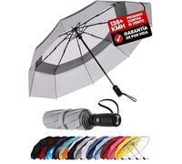 Repel Paraguas plegable Antiviento y - Apertura automática fácil - Paraguas Grande, Guarda Chuva Compacto y Duradero, Estructura de Fibra de Vidrio Resistente - Cabe en una Mochila o Bolso