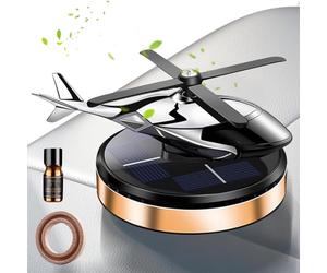 Repelente De Aire Del Coche Solar - Pieza De Tablero Fresco | Rotor Diseño De Rotor, Helicóptero FreshEnerner Scent Purificador De Perfume, Auto Aromatherapy Difusor Carr Interior