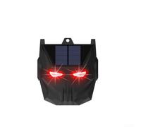 Repelente de animales con sensor de movimiento solar para exteriores con luz roja para disuadir la vida silvestre como ciervos, conejos, osos y lobos, para protección del jardín, resistente a la