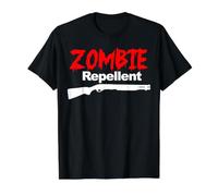 Repelente de Zombies Divertido Apocalipsis Survival Zombie Repelente Camiseta gráfica económica, Hombre, Negro, L