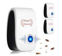 Repelente Ultrasónico Anti Ácaros e Insectos, Dispositivo Ultrasónico de Alta Frecuencia para el Hogar, Reductor de Ácaros para Dormitorio y Salón, Funcionamiento Silencioso Plug & Play, Pack de 2