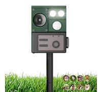 Repelente ultrasónico de animales, para uso en exteriores, modelo de alarma con sensor de movimiento, equipado con unidad generadora de sonido, protege contra infestaciones innecesarias de animales