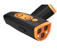 Repelente ultrasónico de mano 4 en 1 para perros con linterna, ajustable ultrasónico para detener el ladrido del perro, artefacto esencial para uso en interiores y exteriores, camping, equitación